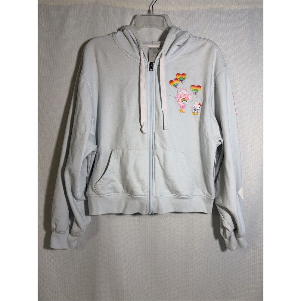 Sanrio Hello Kitty And Friends X Carebears Collab Hooded Full Zip Jacket WMN L